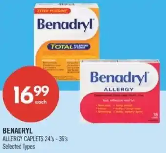 Shoppers Drug Mart Benadryl allergy caplets offer