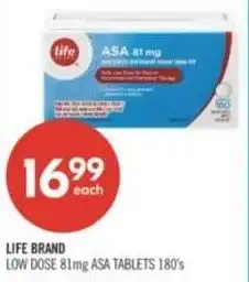 Shoppers Drug Mart Life brand low dose offer