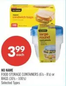 Shoppers Drug Mart No Name food storage containers offer