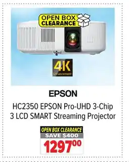 2001 Audio Video HC2350 Pro-UHD 3-Chip 3 LCD SMART Streaming Projector offer