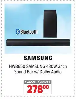 2001 Audio Video HWB650 430W 3.1ch Sound Bar w/Dolby Audio offer