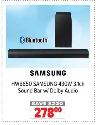 2001 Audio Video HWB650 430W 3.1ch Sound Bar w/Dolby Audio offer