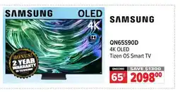 2001 Audio Video QN65S90D 65 4K OLED Tizen OS Smart TV offer