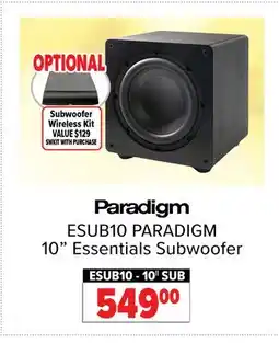 2001 Audio Video ESUB10 10 Essentials Subwoofer offer