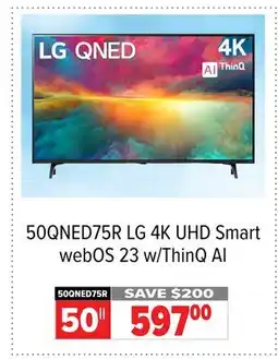 2001 Audio Video 50QNED75R 50 4K UHD Smart webOS 23 w/ThinQ AI offer