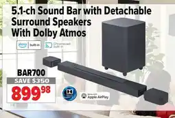 2001 Audio Video BAR700 5.1-ch Sound Bar with Detachable Surround Speakers With Dolby Atmos offer