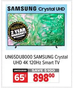 2001 Audio Video UN65DU8000 65 Crystal UHD 4K 120Hz Smart TV 65 offer