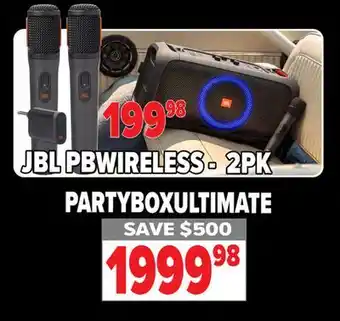 2001 Audio Video JBL PBWIRELESS - 2PK PARTYBOXYULTIMATE offer