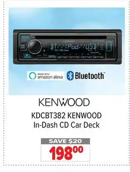 2001 Audio Video KDCBT382 In-Dash CD Car Deck offer