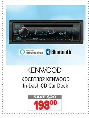 2001 Audio Video KDCBT382 In-Dash CD Car Deck offer