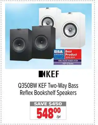 2001 Audio Video Q350BW Two-Way Bass Reflex Bookshelf Speakers offer