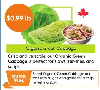 Healthy Planet Organic Green Cabbage offer