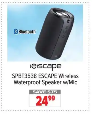 2001 Audio Video SPBT3538 Wireless Waterproof Speaker w/Mic offer