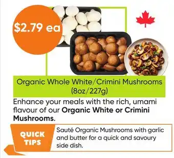 Healthy Planet Organic Whole White/Crimini Mushrooms (8oz/227g) offer