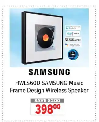 2001 Audio Video HWLS60D Music Frame Design Wireless Speaker offer