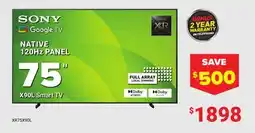 Visions Electronics SONY 75 120Hz PANEL X90L Smart TV offer