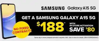 Visions Electronics SAMSUNG GALAXY A15 5G offer