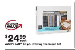 Michaels Artist's Loft 50 pc. Drawing Technique Set offer