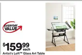 Michaels Artist's Loft Glass Art Table offer