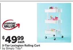 Michaels 3-Tier Lexington Rolling Cart by Simply Tidy offer