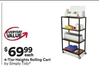 Michaels 4-Tier Heights Rolling Cart by Simply Tidy offer