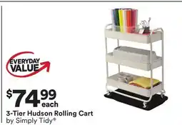 Michaels 3-Tier Hudson Rolling Cart by Simply Tidy offer