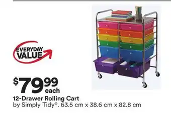 Michaels 12-Drawer Rolling Cart by Simply Tidy offer