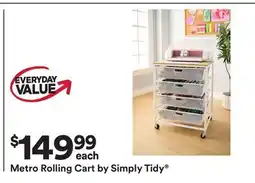 Michaels Metro Rolling Cart by Simply Tidy offer