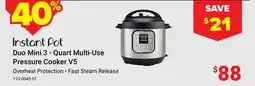 Visions Electronics Instant Pot Duo Mini 3-Quart Multi-Use Pressure Cooker V5 offer