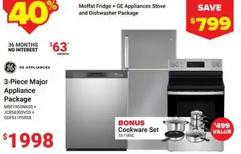 Visions Electronics GE Appliances 3-Piece Major Appliance Package offer