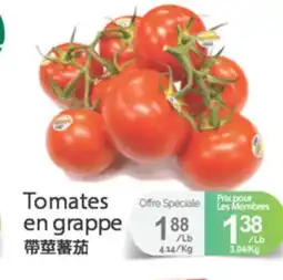 T&T Supermarket TOMATES EN GRAPPE offer