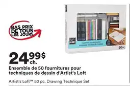 Michaels Ensemble de 50 fournitures pour techniques de dessin d'Artist's Loft offer