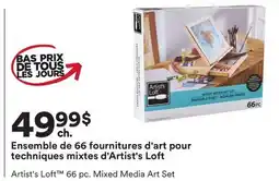 Michaels Ensemble de 66 fournitures d'art pour techniques mixtes d'Artist's Loft offer