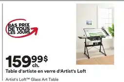 Michaels Table d'artiste en verre d'Artist's Loft offer