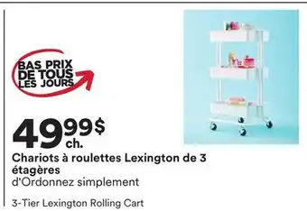 Michaels Chariots à roulettes Lexington de 3 étagères d'Ordonnez simplement offer