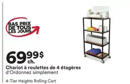 Michaels Chariot à roulettes de 4 étagères d'Ordonnez simplement offer