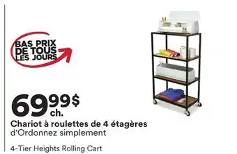 Michaels Chariot à roulettes de 4 étagères d'Ordonnez simplement offer