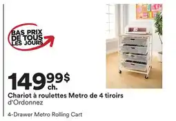 Michaels Chariot à roulettes Metro de 4 tiroirs d'Ordonnez offer