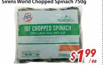 Bestco Food Mart Sirens World Chopped Spinach offer