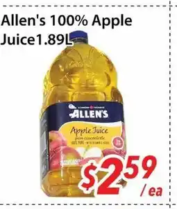 Bestco Food Mart Allen's 100% Apple Juice offer