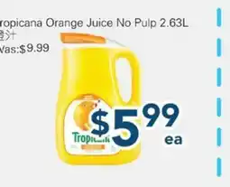 Oceans Fresh Food Market Tropicana orange Juice No pulp offer