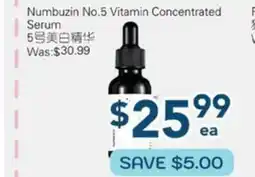 Oceans Fresh Food Market Numbuzin No.5 Vitamin Concentrated Serum offer