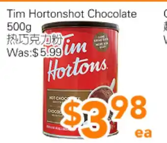 Ample Food Market Tim Hortons hot Chocolate offer