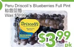 Ample Food Market Peru Driscoll's Blueberries Full Pint offer