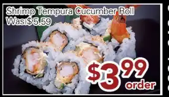 Ample Food Market Shrimp Tempura Cucumber Roll offer