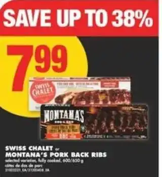 No Frills Swiss chalet montana's pork back ribs offer