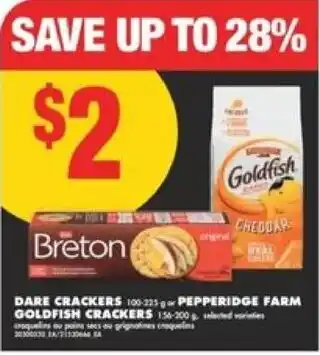 No Frills Dare crackers pepperidge farm goldfish crackers offer