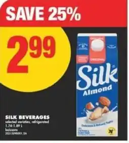 No Frills Silk beverages offer