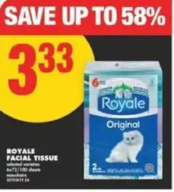 No Frills Royale facial tissue offer