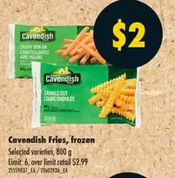 No Frills Cavendish Fries, frozen offer